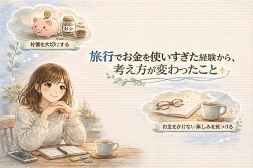 旅行でお金を使いすぎた経験から、考え方が変わったこと