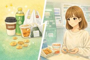 コンビニや外食を少し減らす