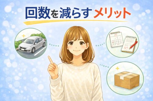 買い物に行く回数を減らすメリット