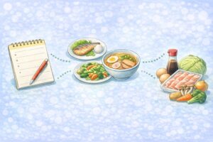 献立を大まかに決めておく