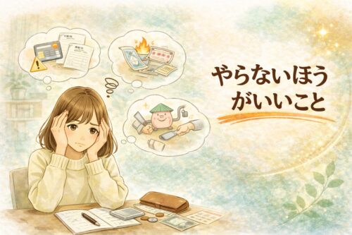 お金を使いすぎたときにやらないほうがいいこと