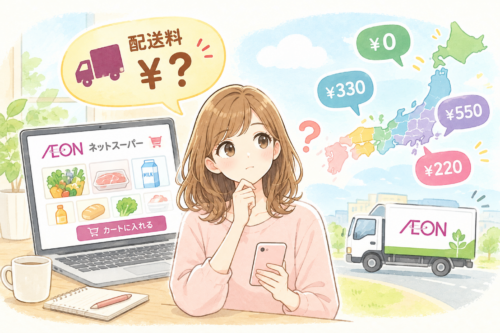 イオンネットスーパーの配送料はいくら?地域で違います