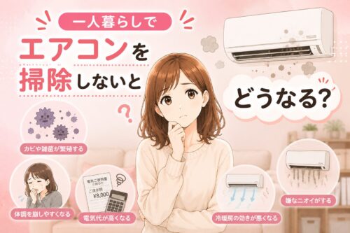 一人暮らしでエアコンを掃除しないとどうなる？
