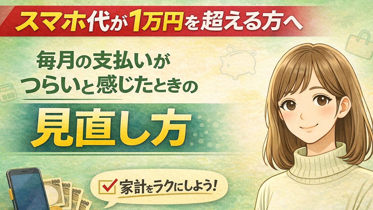 スマホ代が1万円を超える方へ｜毎月の支払いがつらいと感じたときの見直し方