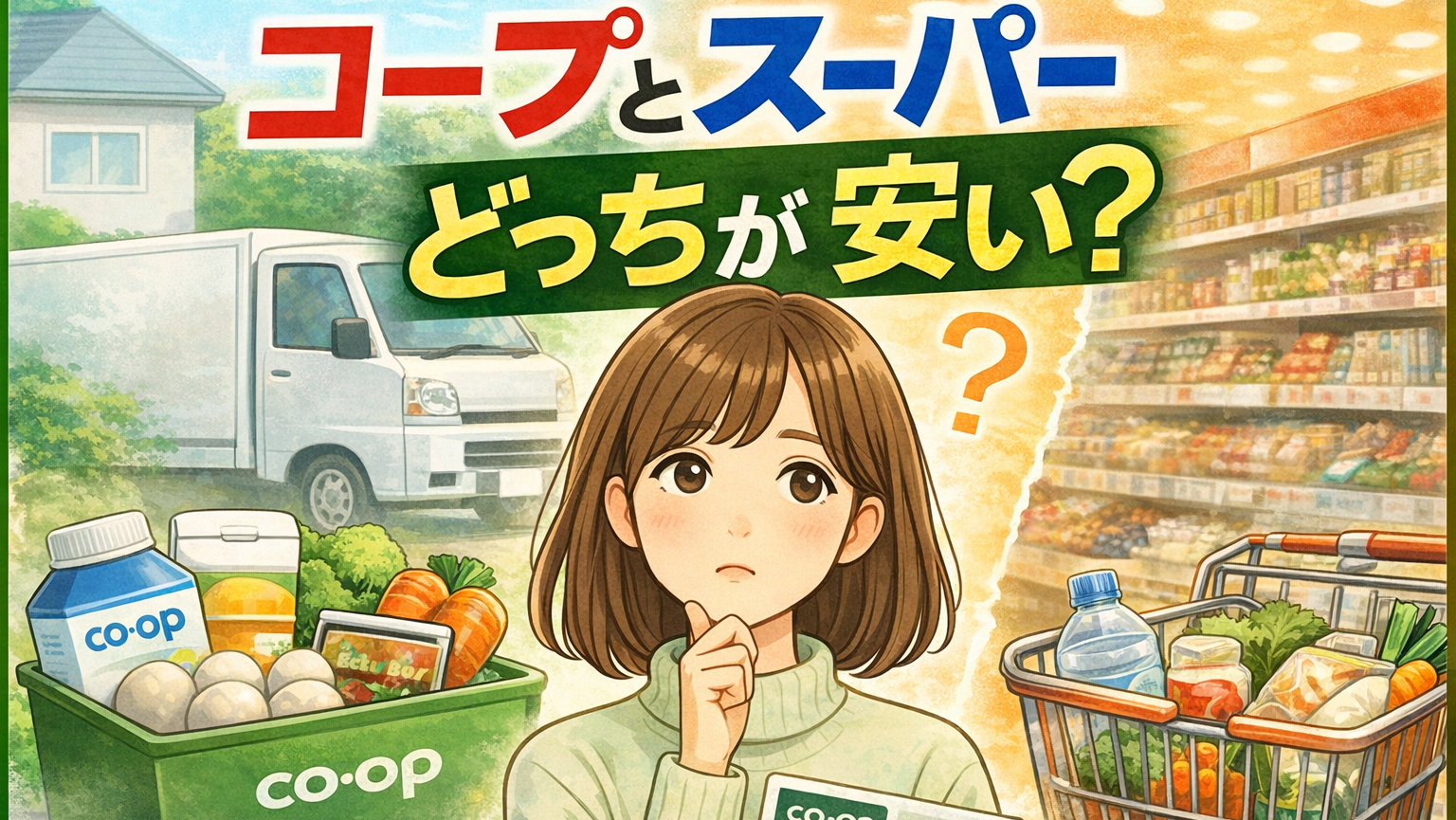 コープとスーパーどっちが安い？