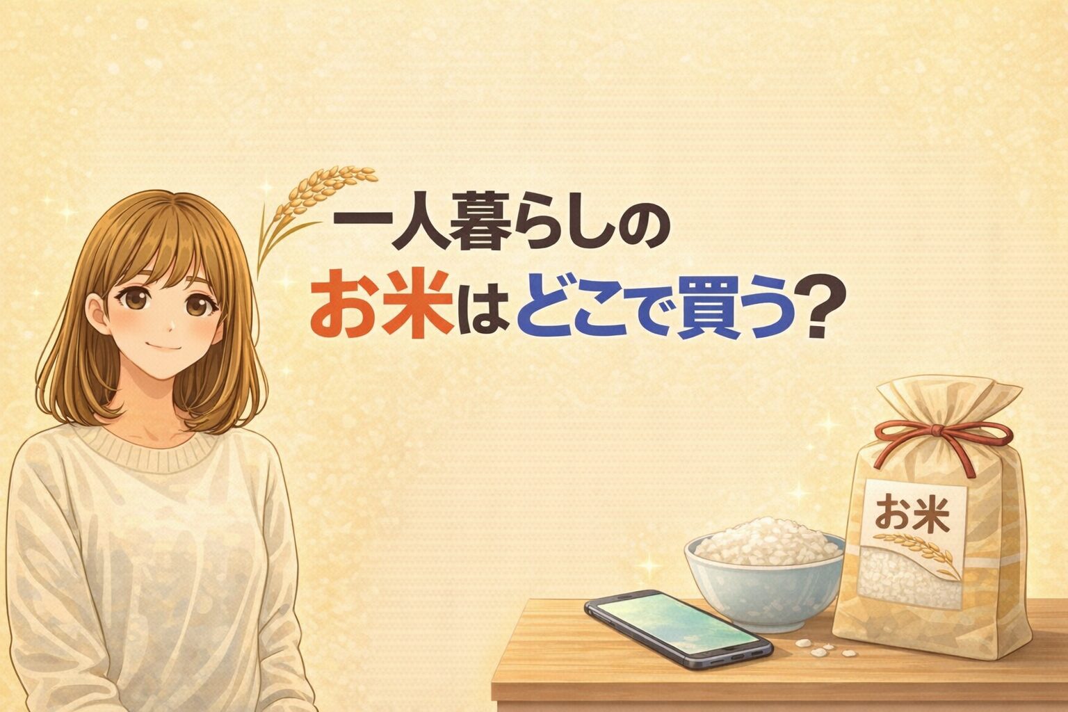 一人暮らしのお米はどこで買う？無駄なく安く買う方法とおすすめの選び方