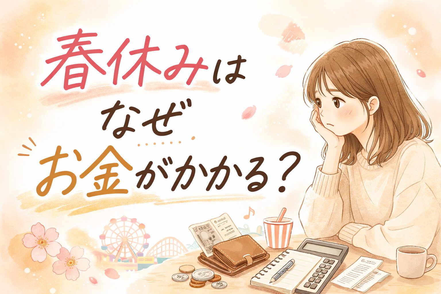 春休みはお金がかかる？タイトル